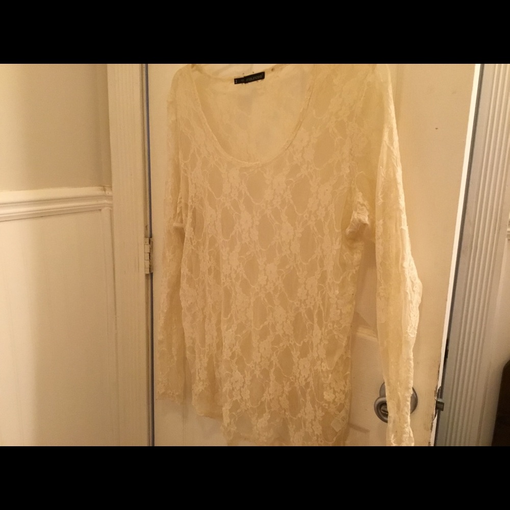 Cream colored Lace Top